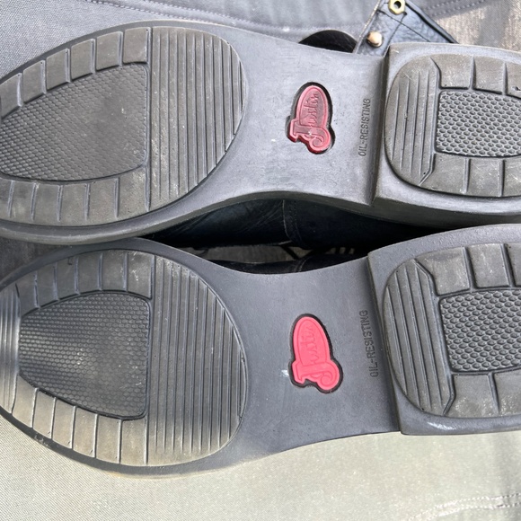 JUSTIN STEEL TOE LEATHER WORK BOOTS. THSES  ARE AMERICAN MADE - Picture 5 of 11